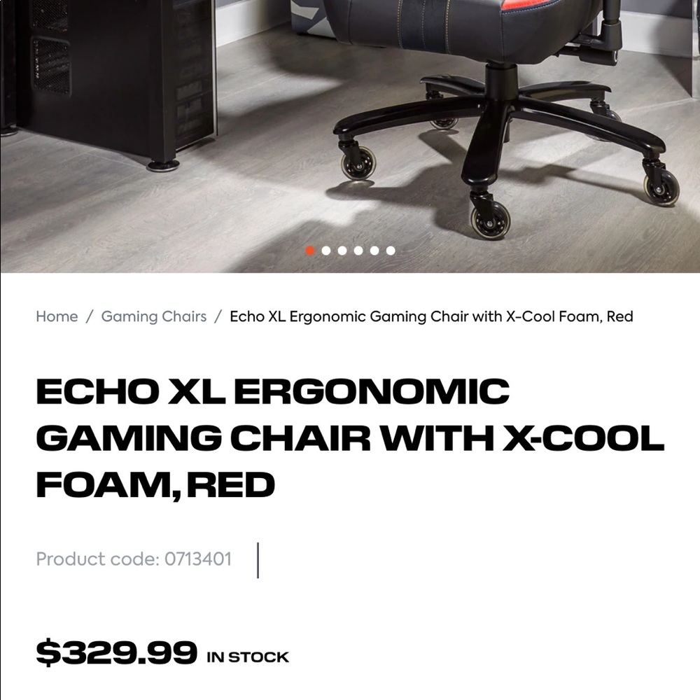 X Rocker EXHO XL Ergonomic Gaming Chair with X-Cool Foam.